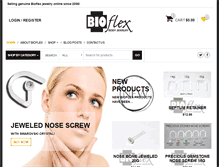 Tablet Screenshot of bioflexbodyjewelry.com